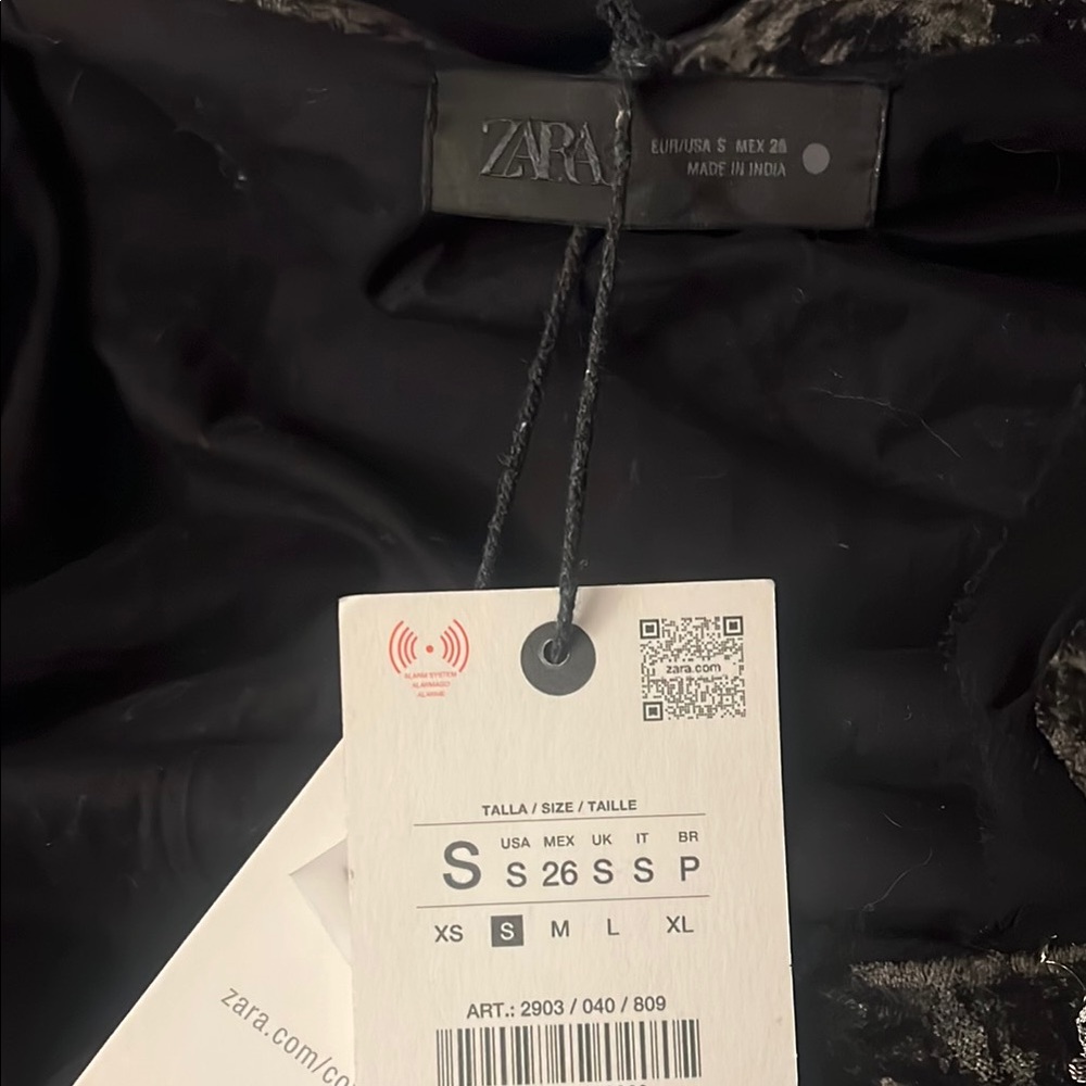 Zara EMBROIDERED VELVET KIMONO ZW COLLECTION LIMITED EDITION size S - Picture 2 of 7